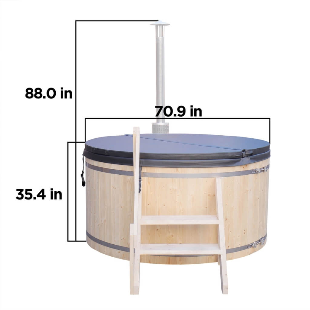 AlekoALEKO Pine Wood Fired Hot Tub Ice BathPEWSHTUB-APCold PlungeCold Therapyfire burning