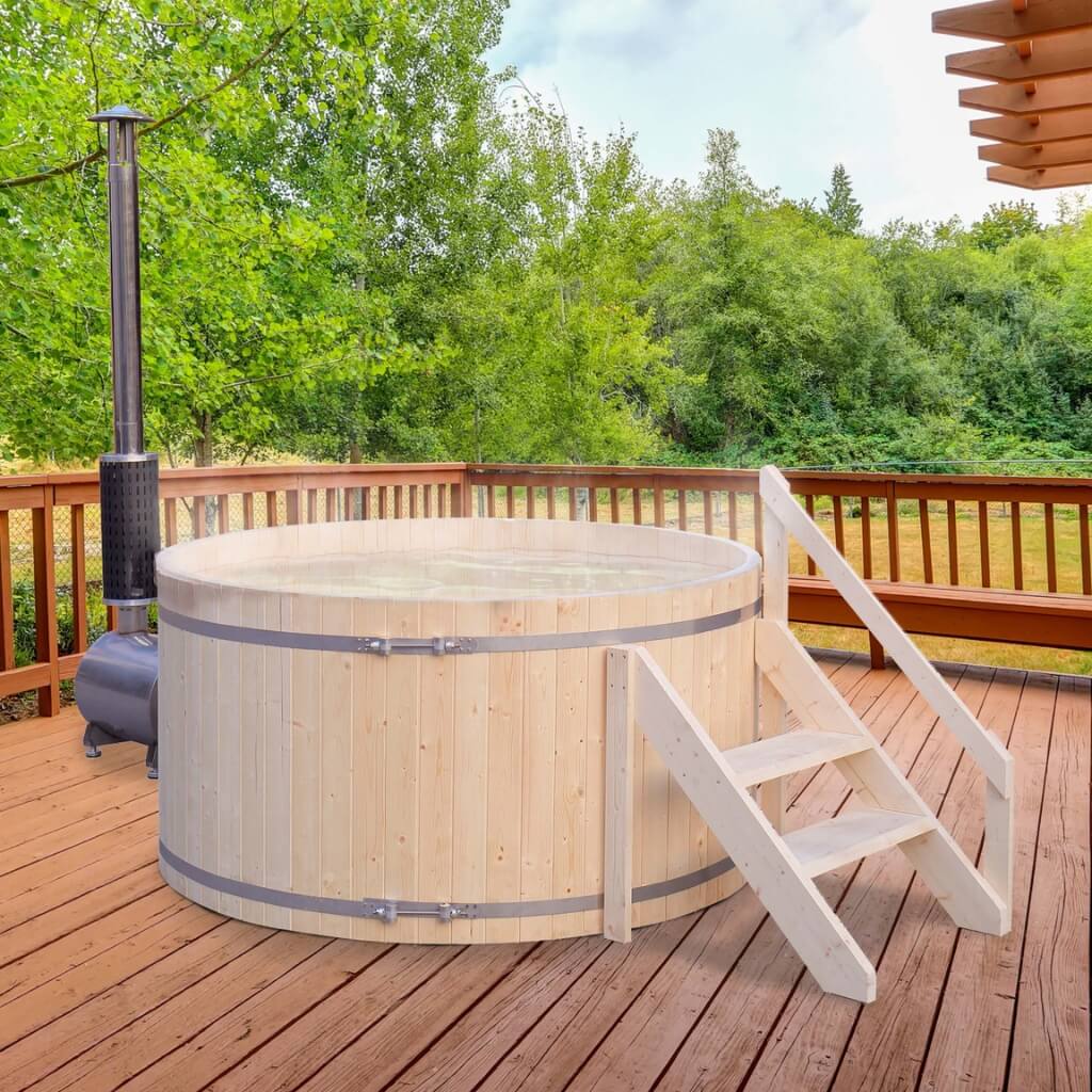 AlekoALEKO Pine Wood Fired Hot Tub Ice BathPEWSHTUB-APCold PlungeCold Therapyfire burning
