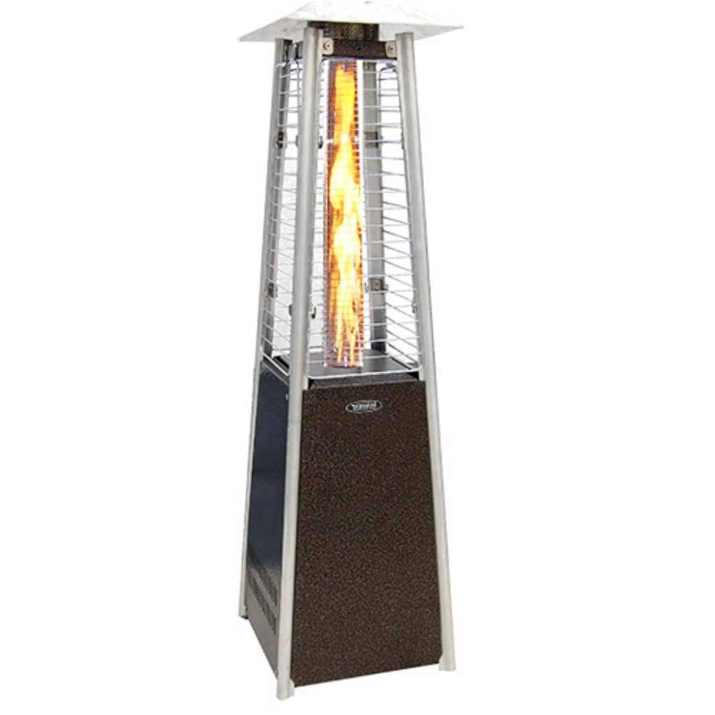 SunHeatContemporary Square Design Tabletop Patio Heater with Decorative Variable Flame - Golden Hammered99490Patio HeatersPropane