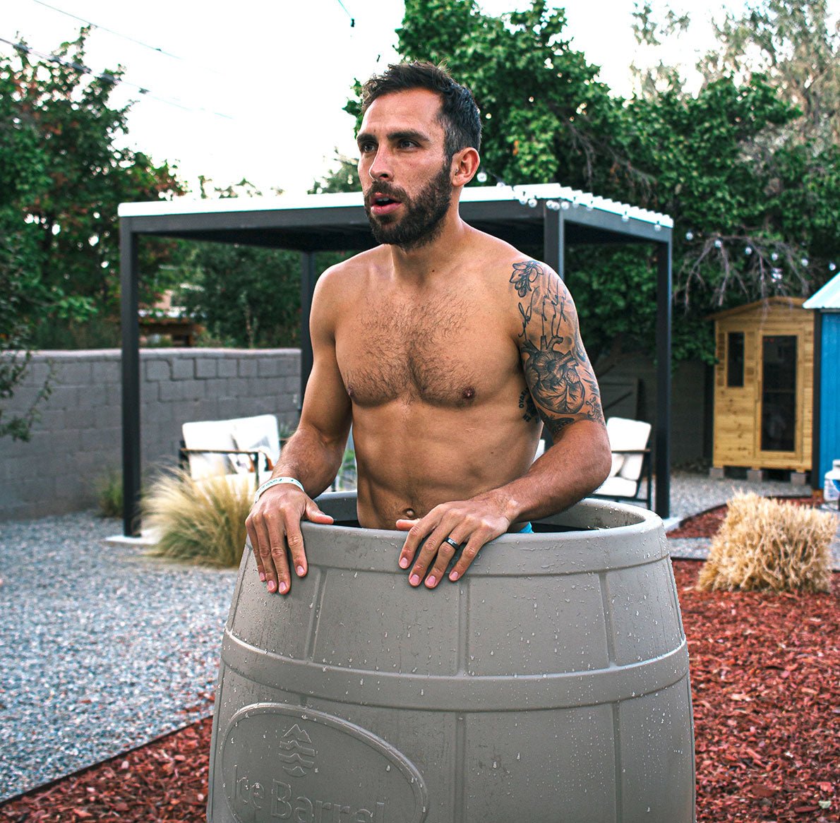 Ice BarrelCold Plunge Hydrotherapy Ice Bath TrainingIbl/400/Syn/Bl/Bar