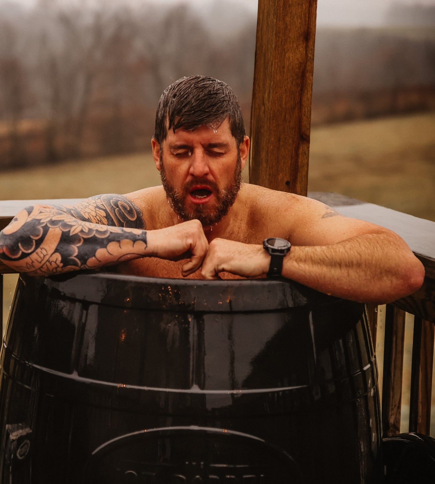 Ice BarrelCold Plunge Hydrotherapy Ice Bath TrainingIbl/400/Syn/Bl/Bar