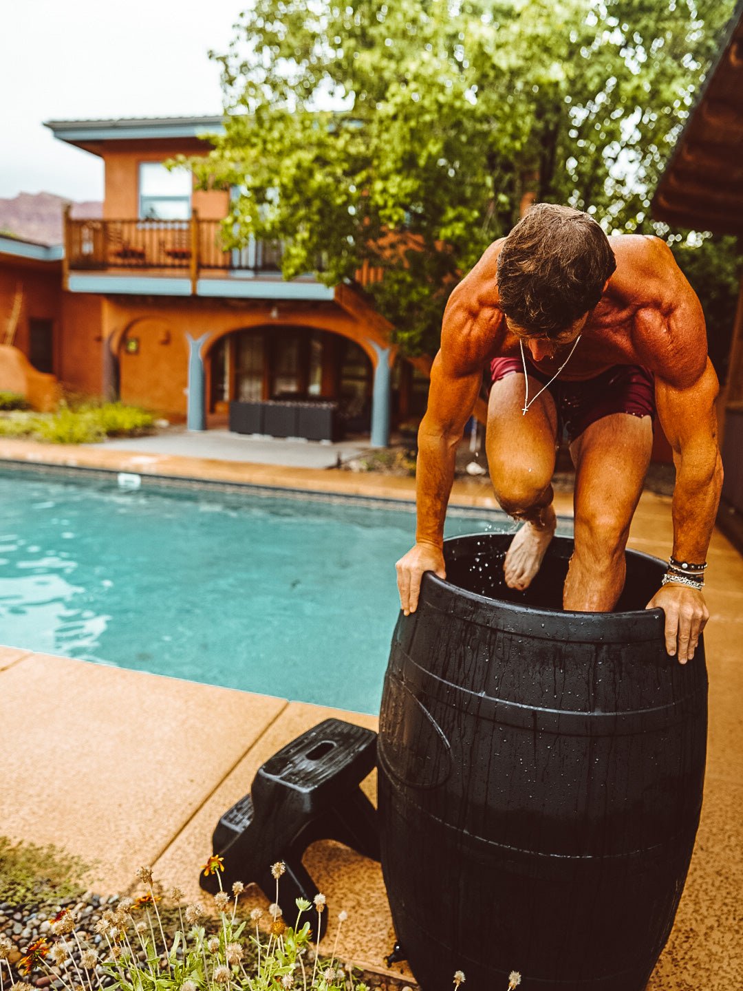 Ice BarrelCold Plunge Hydrotherapy Ice Bath TrainingIbl/400/Syn/Bl/Bar