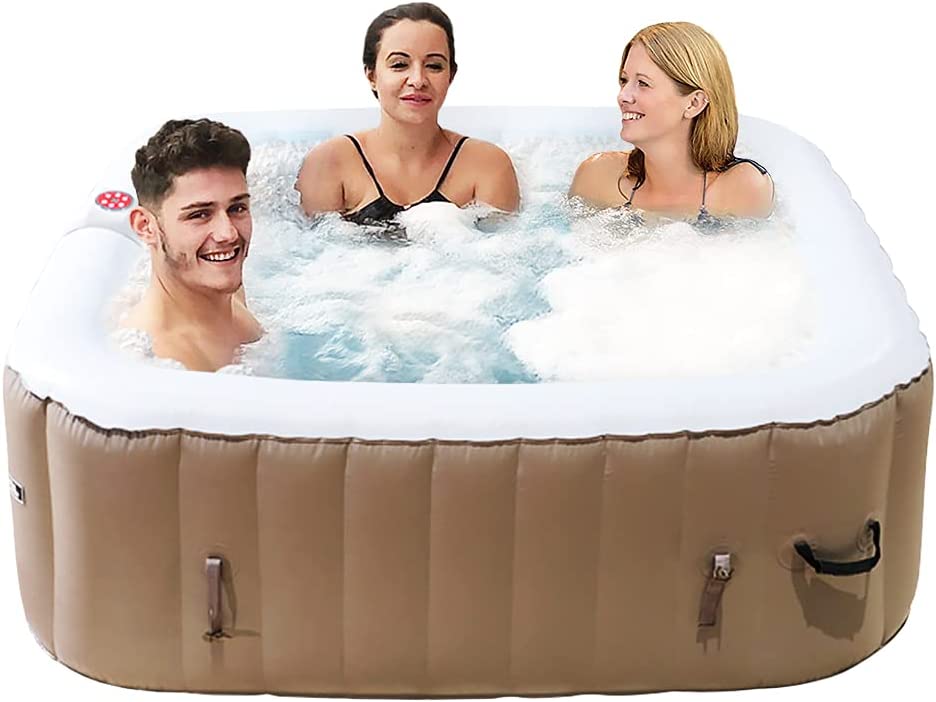 MOAJOmniSpa 4-Person Inflatable Air Jet Bubble Hot TubInflatable Hot TubsInflatable SpaSquare