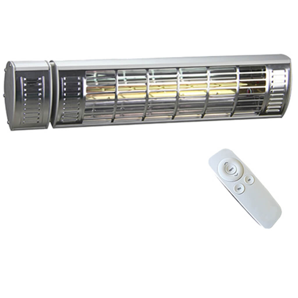 SunHeatSunHeat Electric Patio Heater Silver 1500 Watt Wall Mounted + Remote90990002ElectricPatio FurniturePatio Heaters