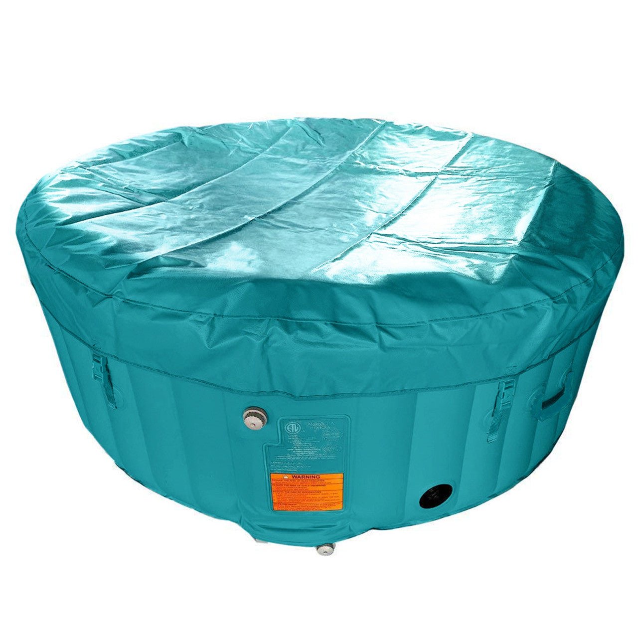 Aleko-Inflatable-Jetted-Hot-Tub-Round-4-Person-210 Gallons-HTIR4GRW-AP-Spa