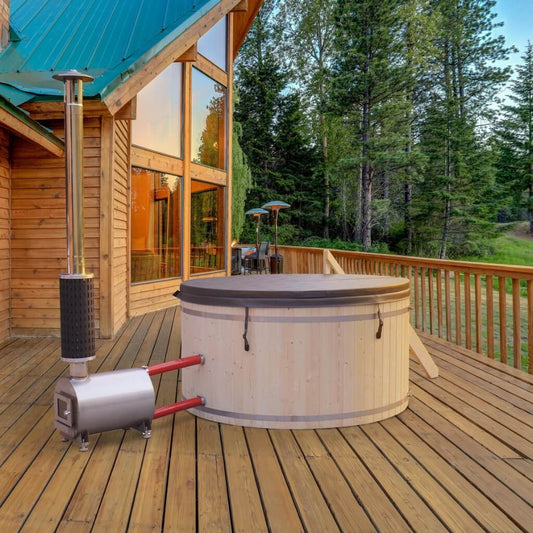 AlekoALEKO Pine Wood Fired Hot Tub Ice BathPEWSHTUB-APCold PlungeCold Therapyfire burning