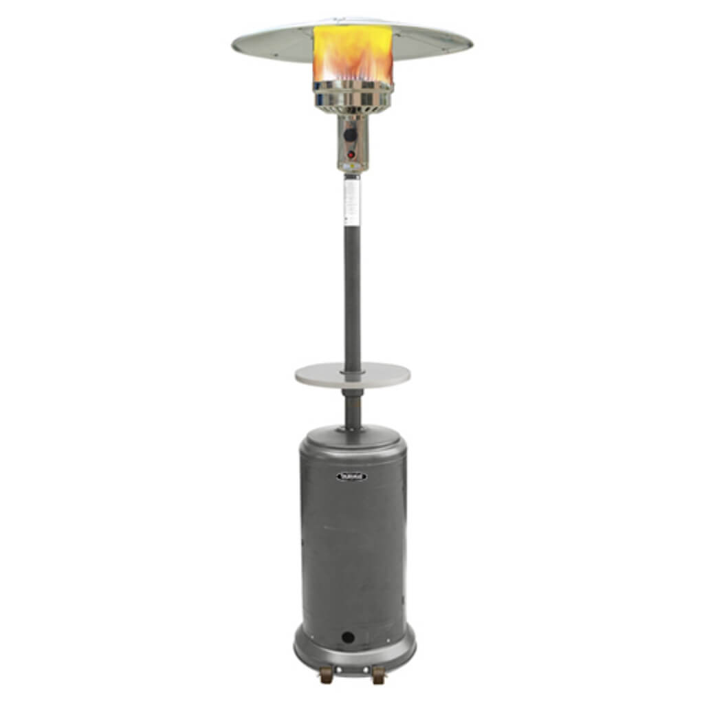 SunHeatPortable Propane Patio Heater with Classic Design & Hammered Silver Finish - Includes Drink Table Accessory9910001Patio HeatersPropane