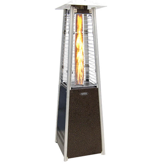 SunHeatContemporary Square Design Tabletop Patio Heater with Decorative Variable Flame - Golden Hammered99490Patio HeatersPropane