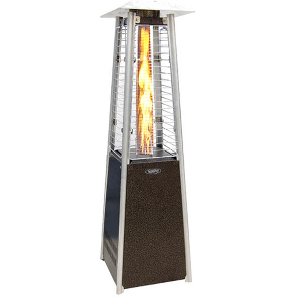 SunHeatContemporary Square Design Tabletop Patio Heater with Decorative Variable Flame - Golden Hammered99490Patio HeatersPropane