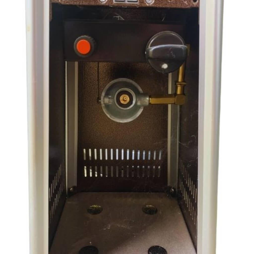 SunHeatContemporary Square Design Tabletop Patio Heater with Decorative Variable Flame - Stainless Steel99495Patio HeatersPropane