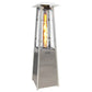 SunHeatContemporary Square Design Tabletop Patio Heater with Decorative Variable Flame - Stainless Steel99495Patio HeatersPropane