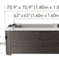 M Spa-Frame-Series-Tribeca-Hot-Tub-Square-6-Person-portable-jacuzzi-F-TR063W-for-Sale