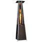 SunHeatGlimmering Golden Pyramid Portable Propane Patio Heater Decorative Variable Flame99485Patio HeatersPropane