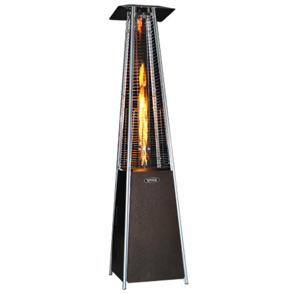 SunHeatGlimmering Golden Pyramid Portable Propane Patio Heater Decorative Variable Flame99485Patio HeatersPropane