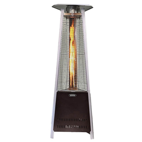 SunHeatLuxurious 42,000 BTU 6'2 Sun Heat Golden Hammer Commercial Patio Heater with Decorative Flame Triangle Glass Tube99605Patio HeatersPropane