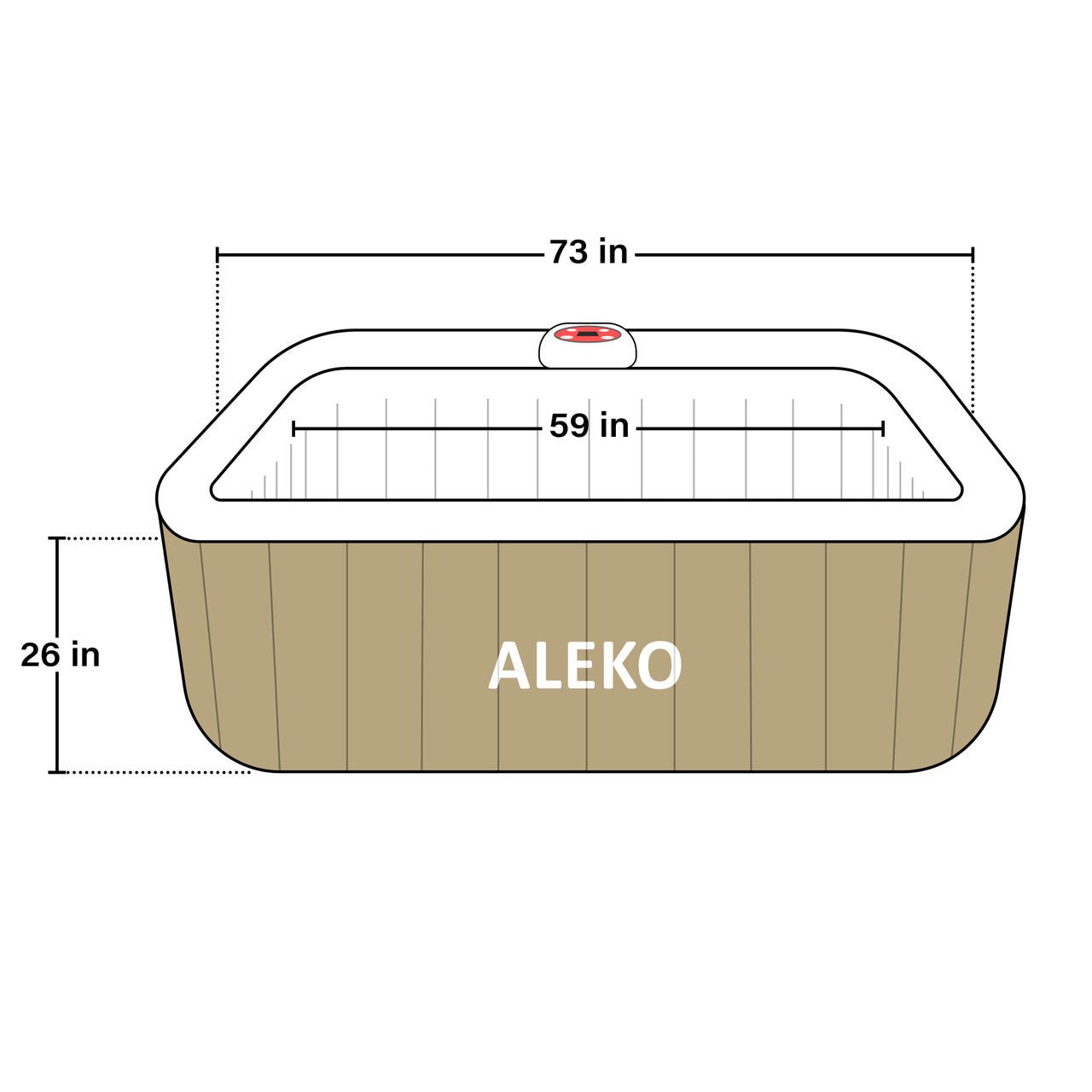 Aleko-Inflatable-Hot-Tub-Square-250-Gallon-6 Person-Spa-Jucuzzi-HTISQ6BRWH-AP