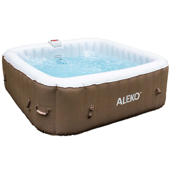 Aleko-Inflatable-Hot-Tub-Square-250-Gallon-6 Person-Spa-Jucuzzi-HTISQ6BRWH-AP